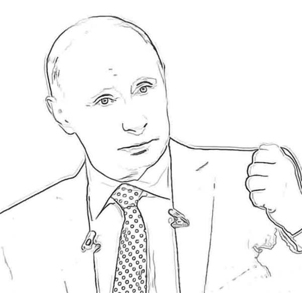 Путин Владимир Владимирович рисунок карандашом