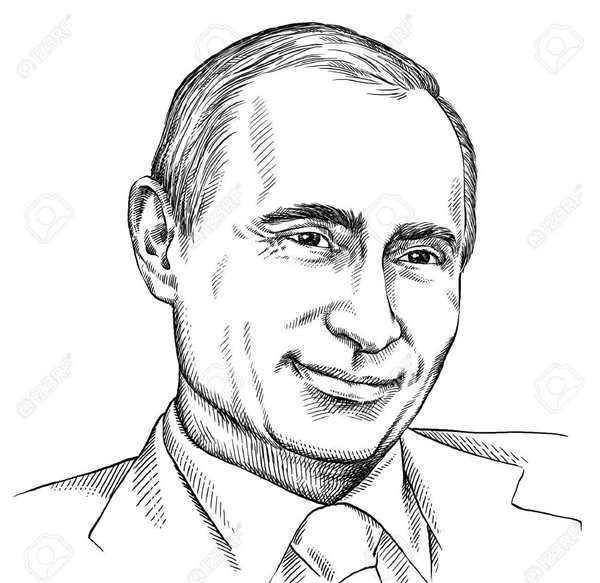 Раскраска Путина