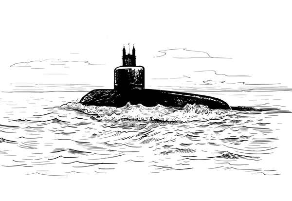 {Submarine cartoon}