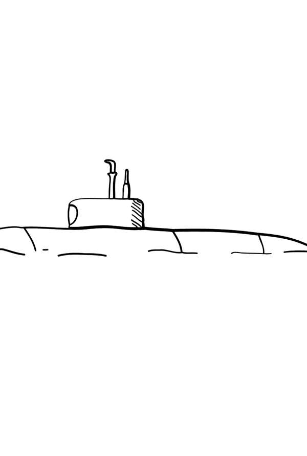 Раскраска Приключение с Подводной Лодкой и Дельфином