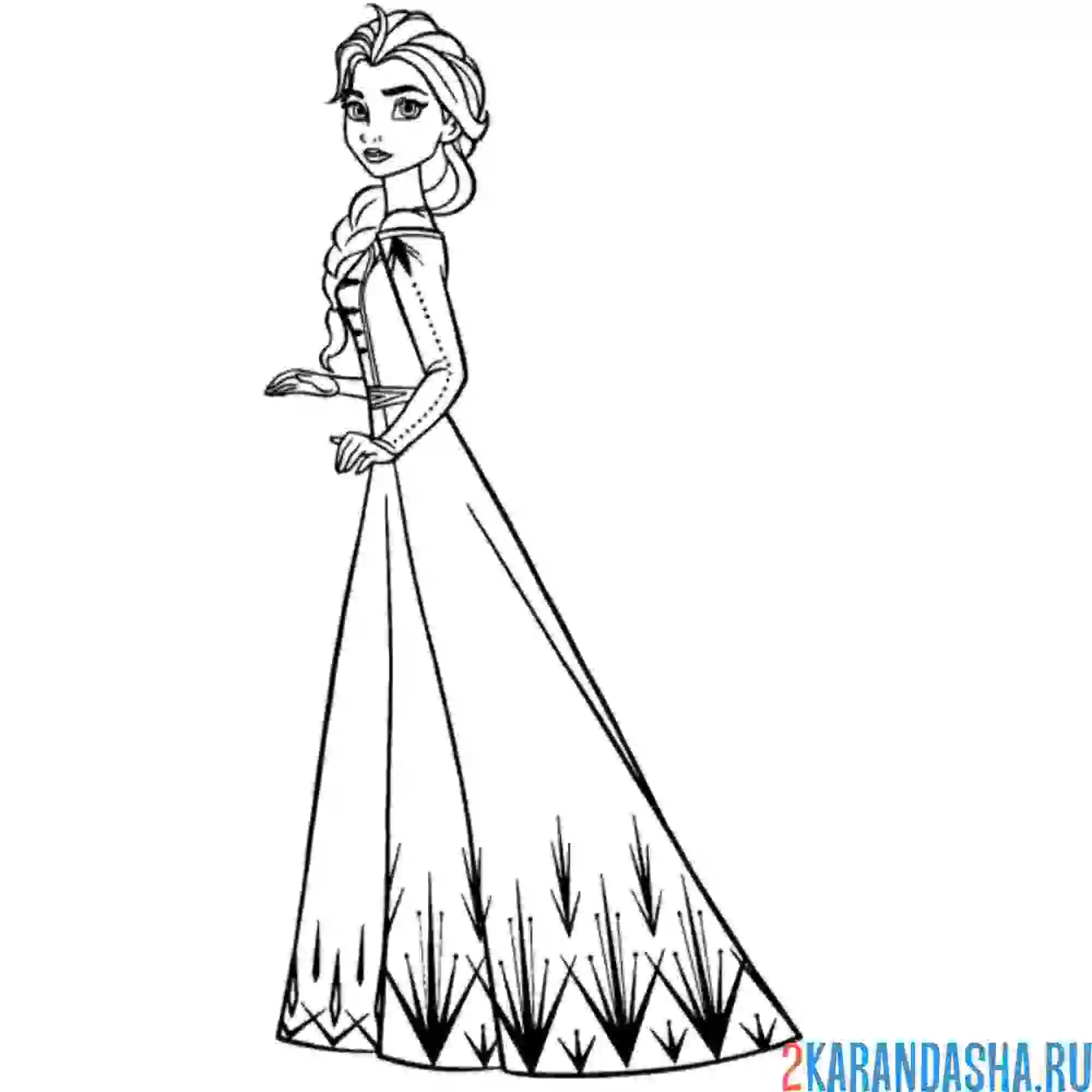 Раскраска Anna Elsa