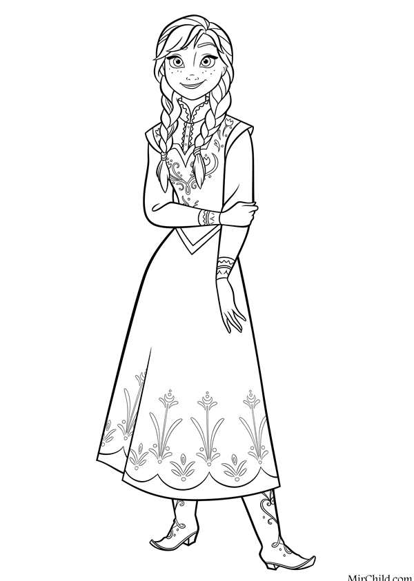 Принцессы Elsa raskraska