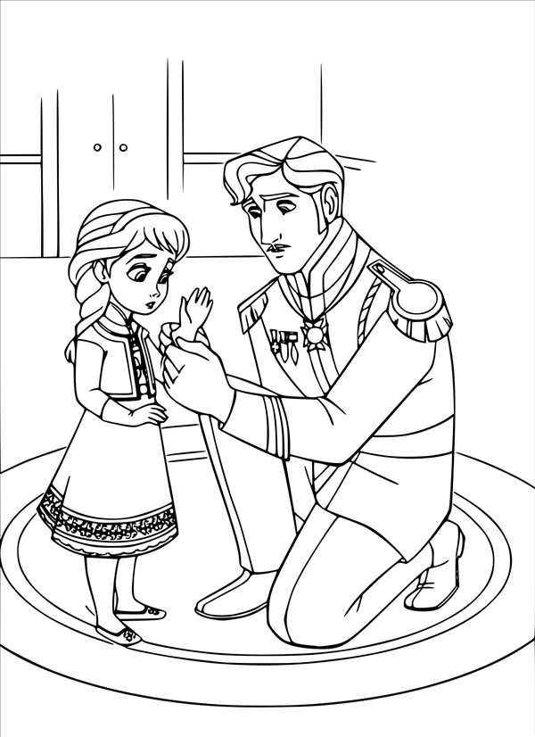 Раскраска Анна и Кристоф