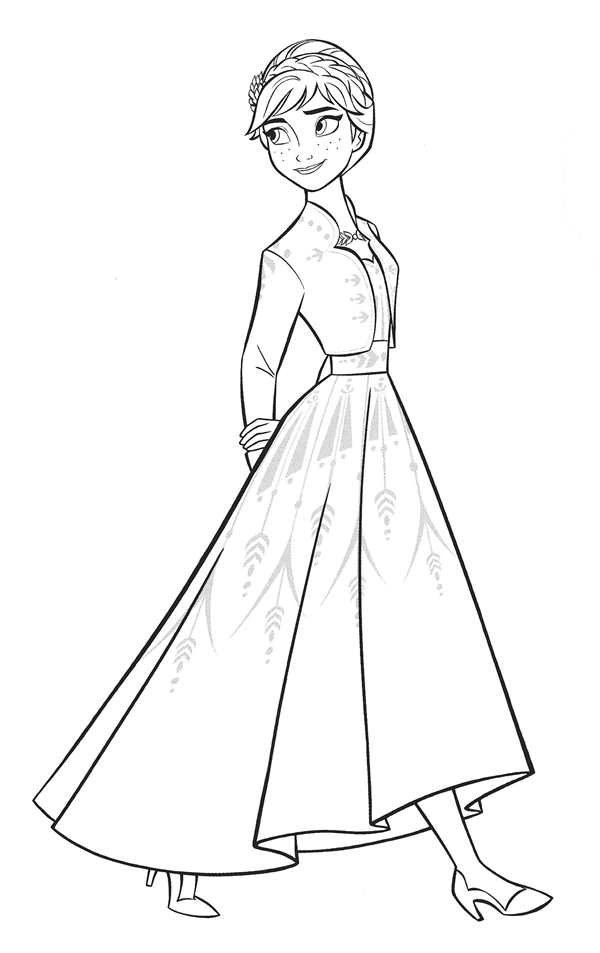 Раскраска Princess Anna Elsa