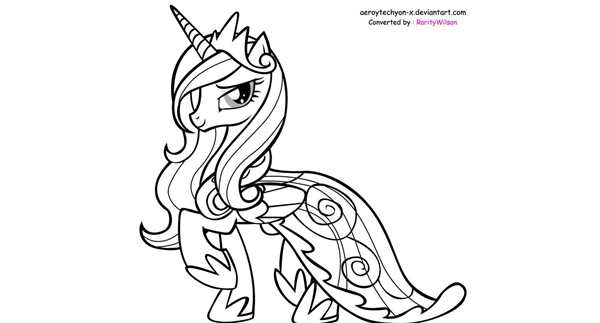 Раскраски my little Pony принцесса Селестия
