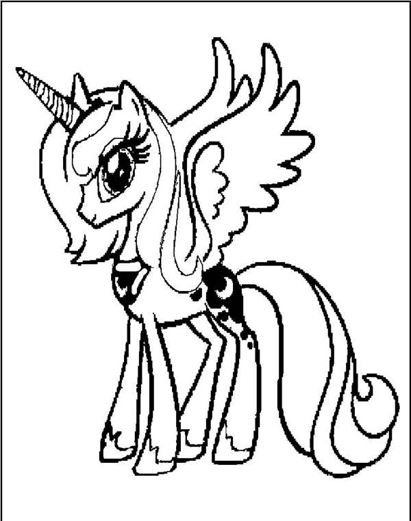Раскраски my little Pony принцесса Селестия