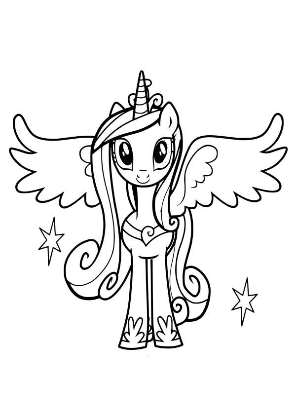 Раскраски my little Pony принцесса Селестия