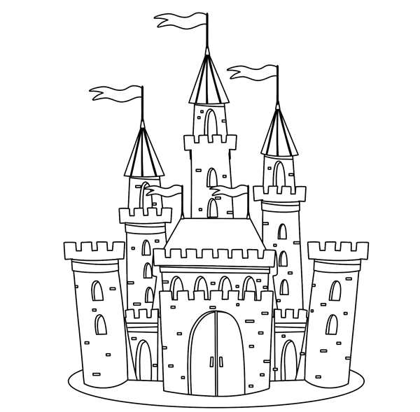 Раскраска замок