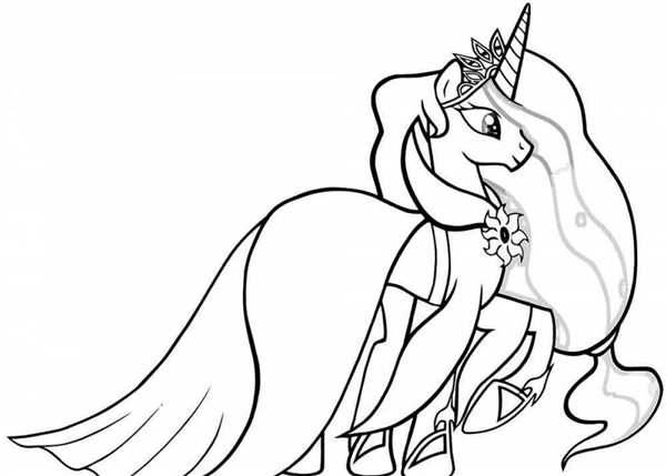 Раскраска my little Pony принцесса Каденс