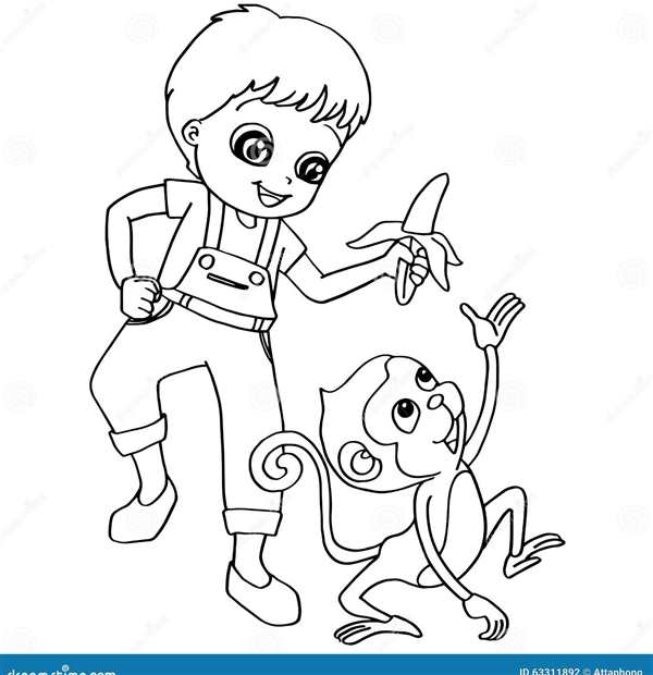 Обезьянка раскраска