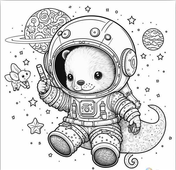 Раскраска для малышей. Космос