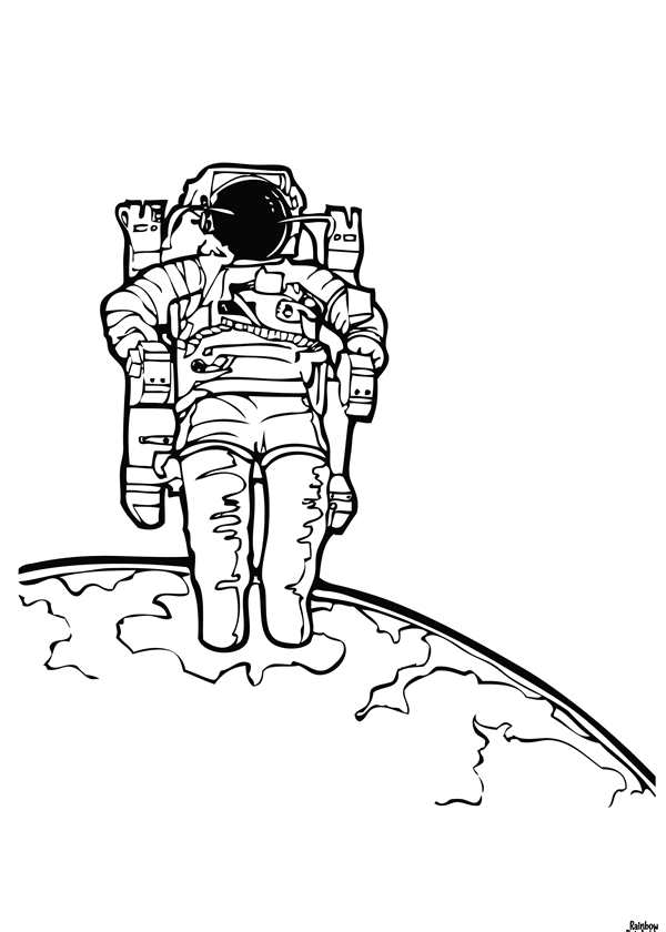 Космонавтика раскраски для детей