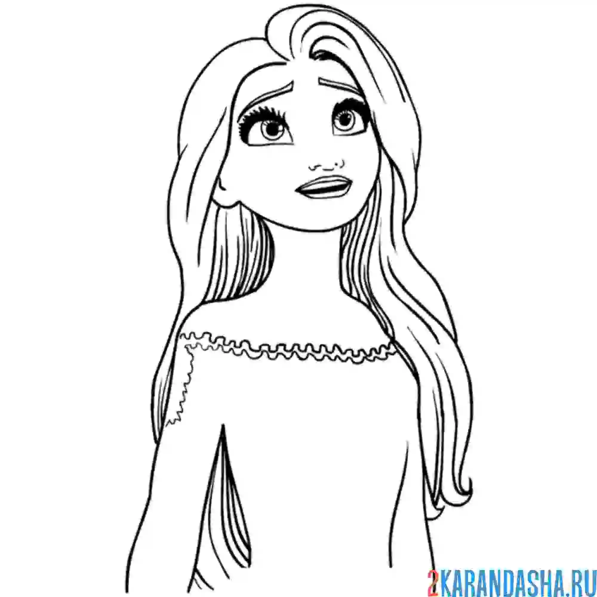 Принцессы Elsa raskraska