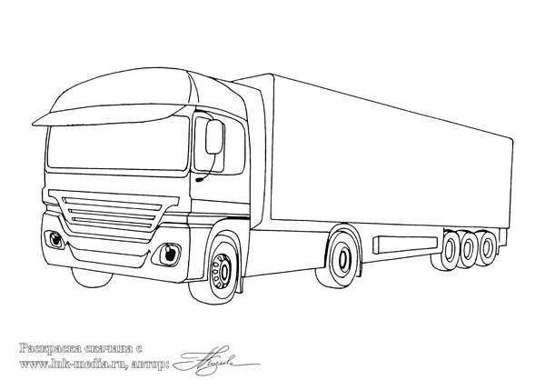 Раскраска грузовик Volvo fh12