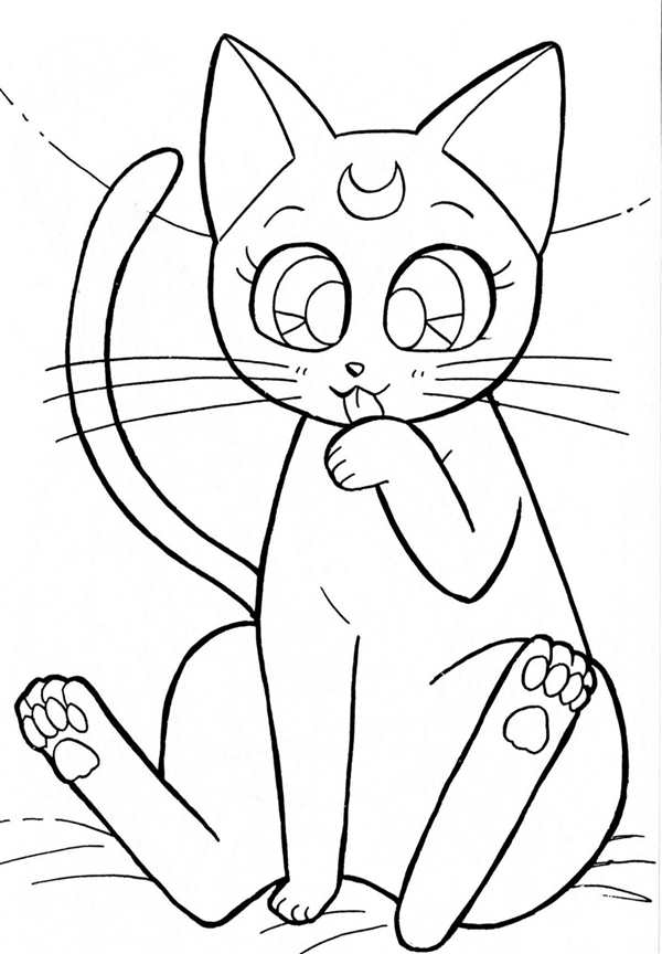 Кошки. Раскраска