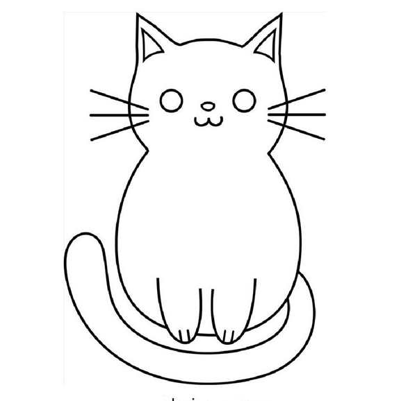 Кошка раскраска для детей