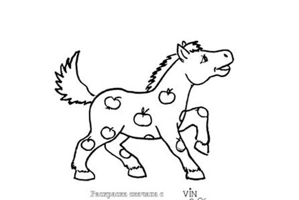 Лошадь рисунок для детей