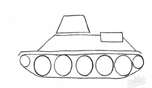 Танк т34 рисунок сбоку