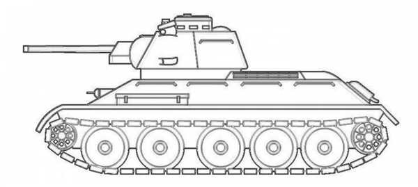 Раскраска танк т 34