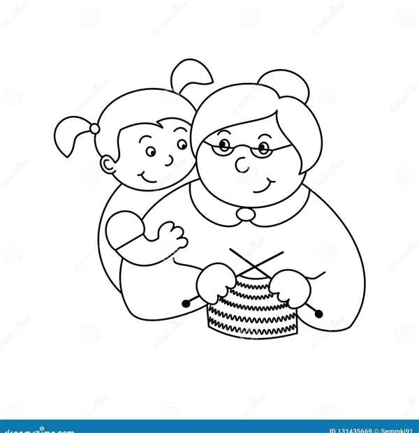 Открытка для бабушки раскраска