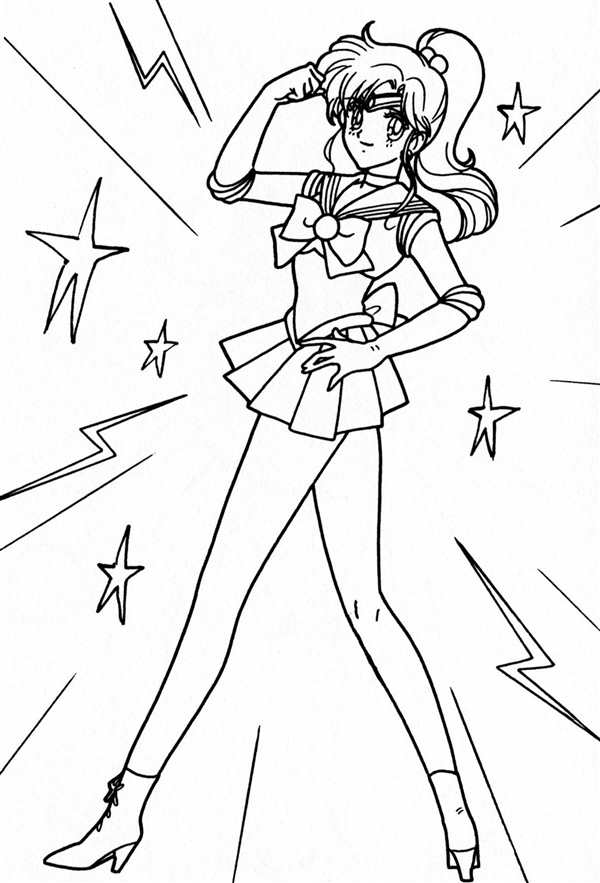 Sailor Moon раскраска