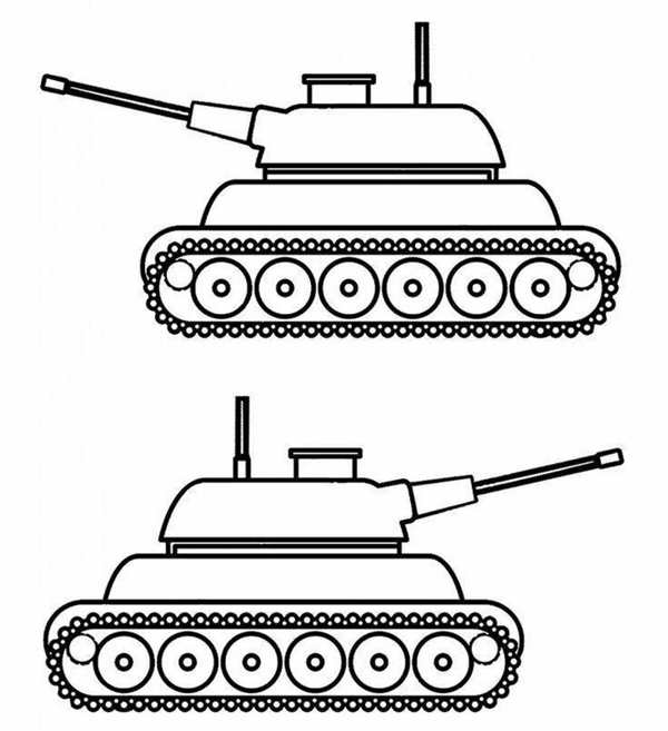 Танк т-34 раскраска для детей