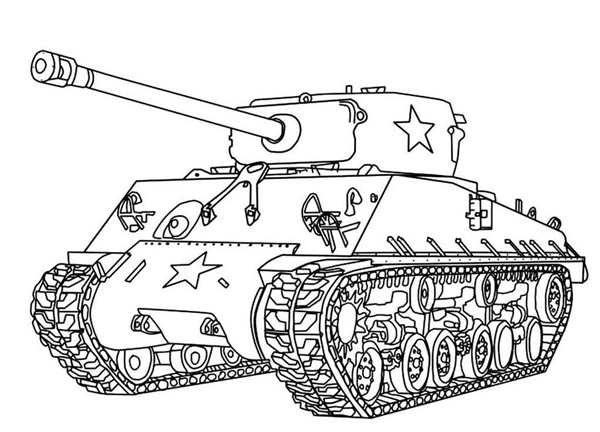 Танк т-34 раскраска для детей