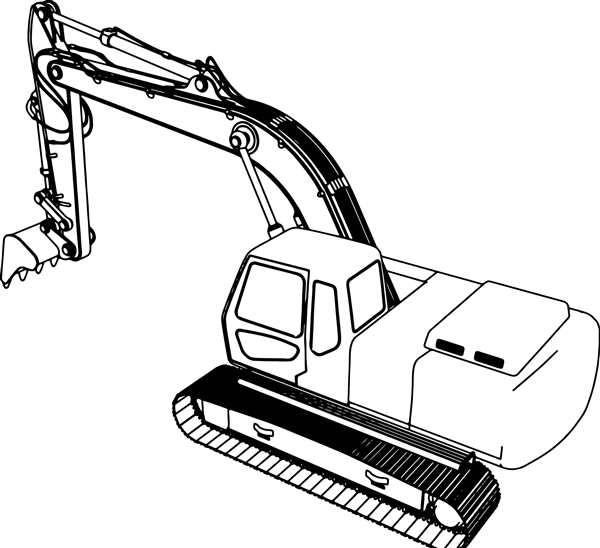 Раскраска экскаватор JCB