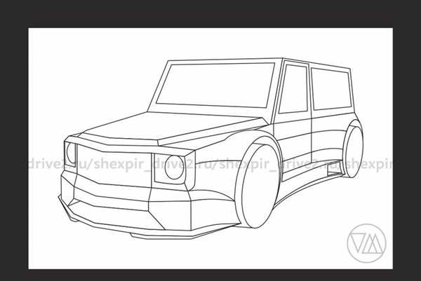 Раскраска Мерседес Бенц g63