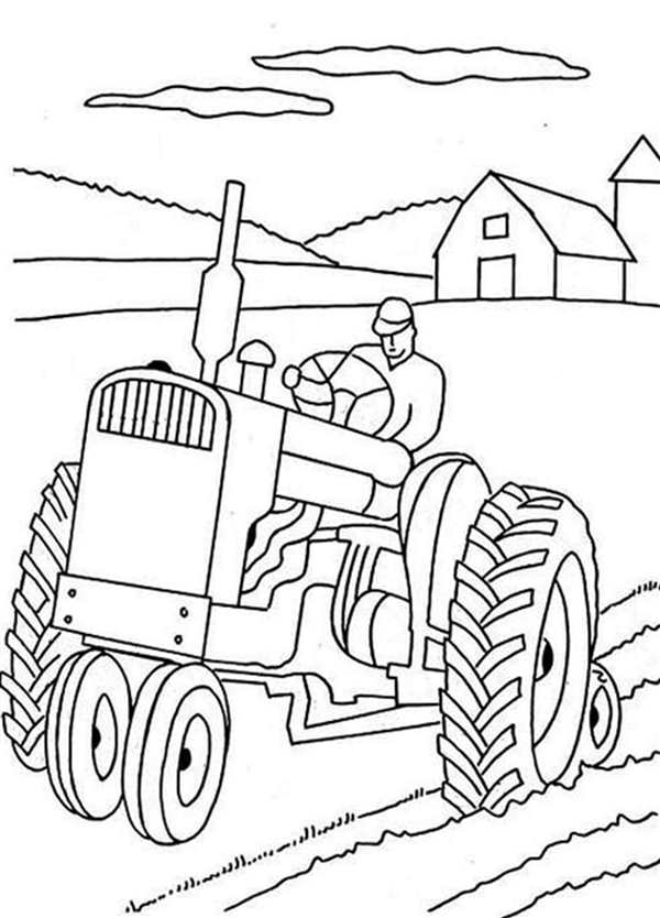 Комбайн John Deere раскраска
