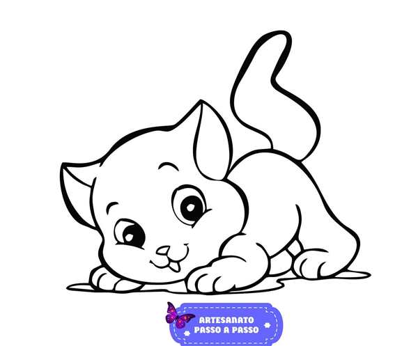 Кошка раскраска для детей