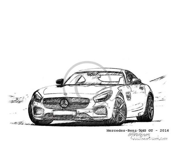 Раскраска Мерседес AMG 63