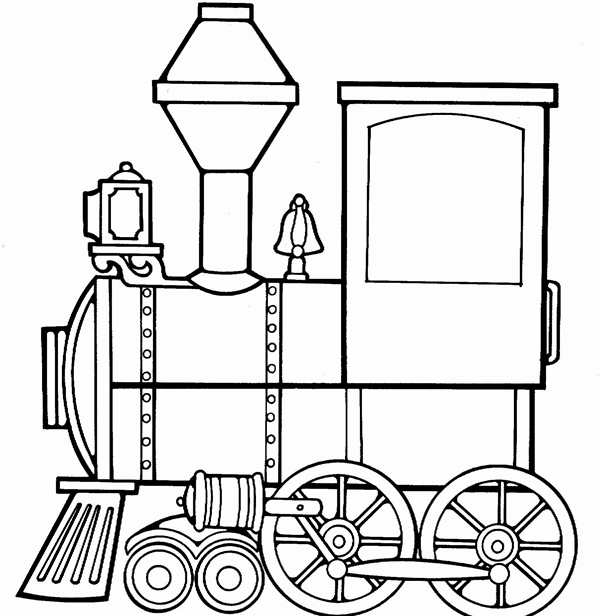 Раскраска паровозик