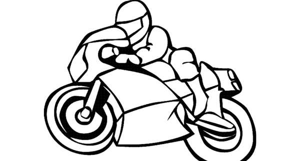 Раскраска Простой Полицейский Мотоцикл motorcycle
