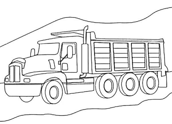 Раскраски КАМАЗ 55111 самосвал