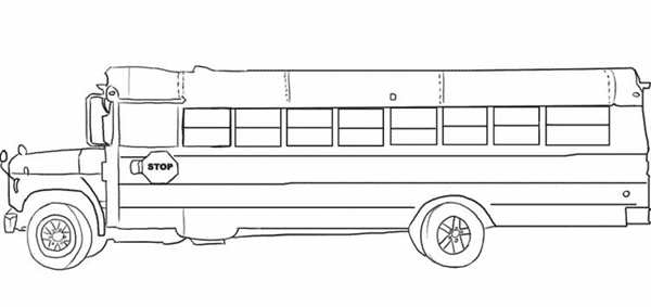 Раскраска автобус ПАЗ 3205