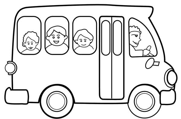 Раскраска автобус