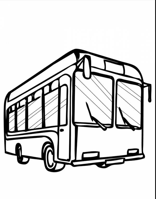 Раскраска Простой Старенький Аutobus Время Ностальгии на Красках
