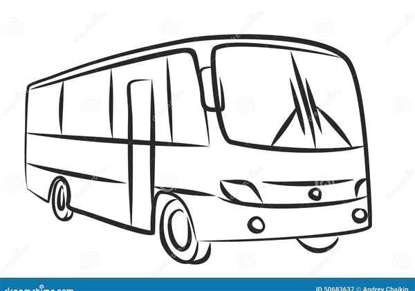 Автобус раскраска для детей