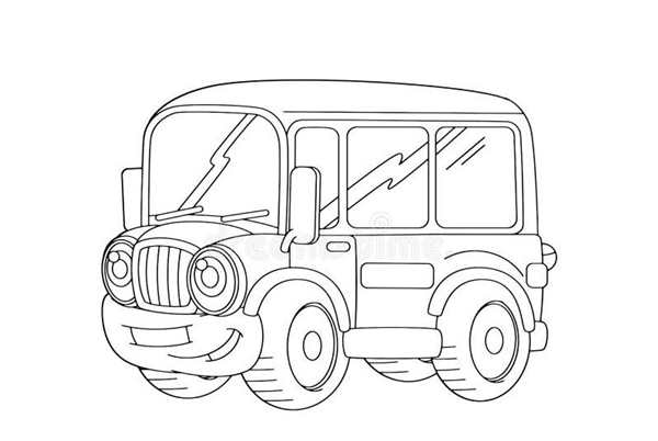 Раскраска автобус пазик