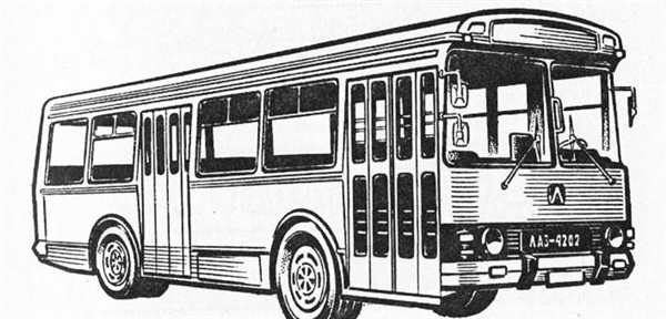 Раскраска автобус пазик