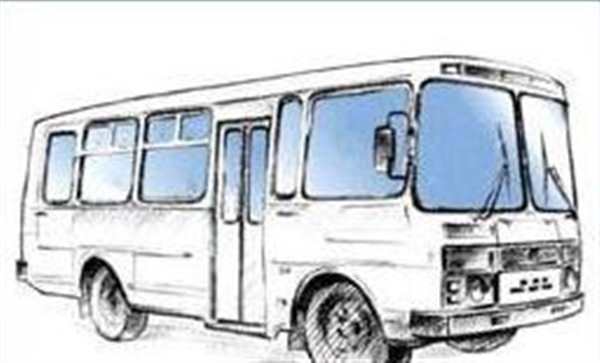 Раскраска Простой Старенький Аutobus Время Ностальгии на Красках