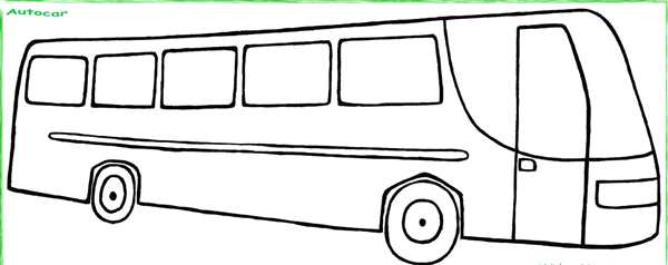 Раскраска Простой Старенький Аutobus Время Ностальгии на Красках