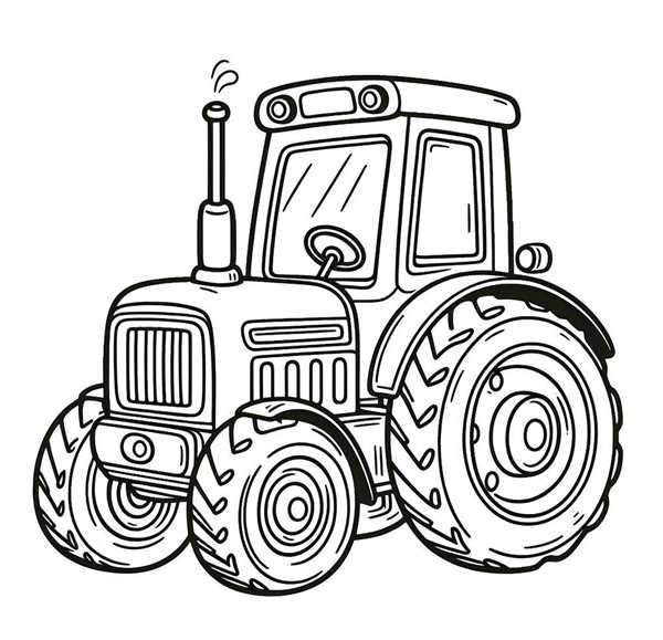 Raskraska для детей Traktor