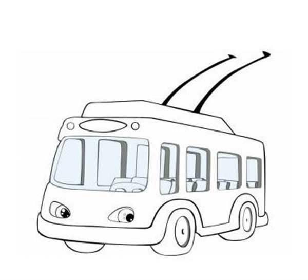Раскраска автобус и троллейбус