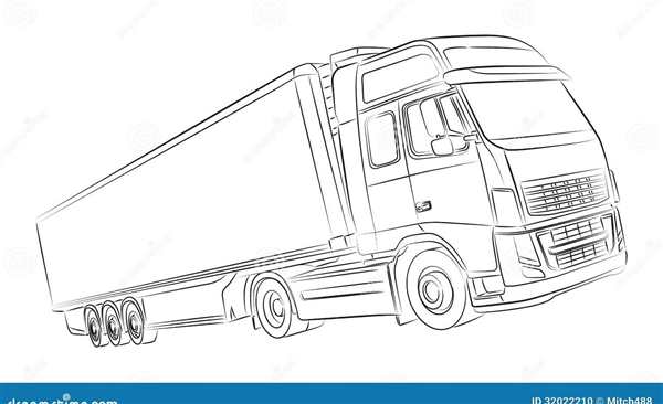 Раскраска грузовик Volvo fh12