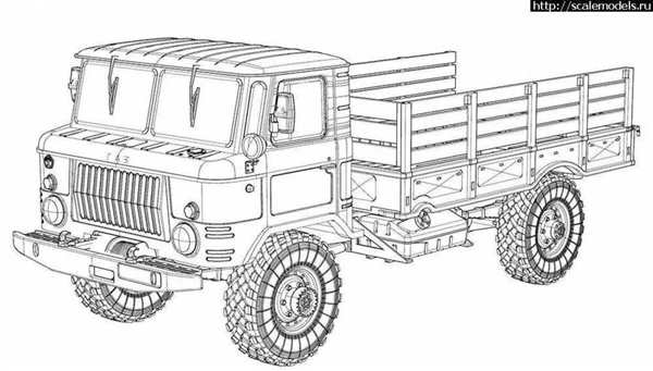 Военный грузовик раскраска