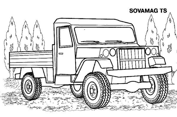 Раскраска КАМАЗ 5350