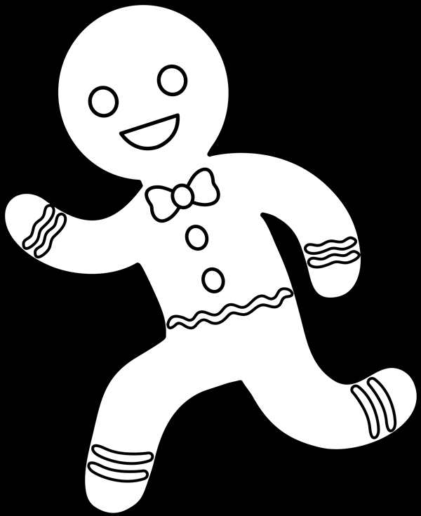 Gingerbread man раскраска для детей