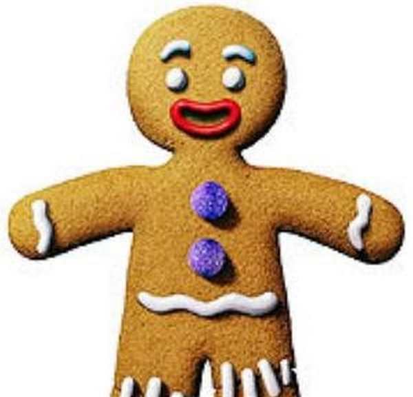 Gingerbread man раскраска для детей